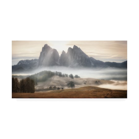 Stan Huang 'Misty Mountains Haze' Canvas Art,10x19